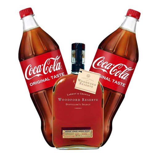 Woodford Reserve Bourbon with Coca-Cola Mixer